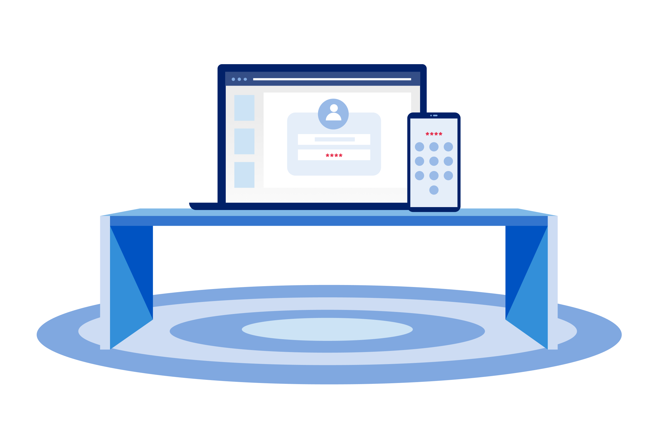 laptop with bank account sitting on desk