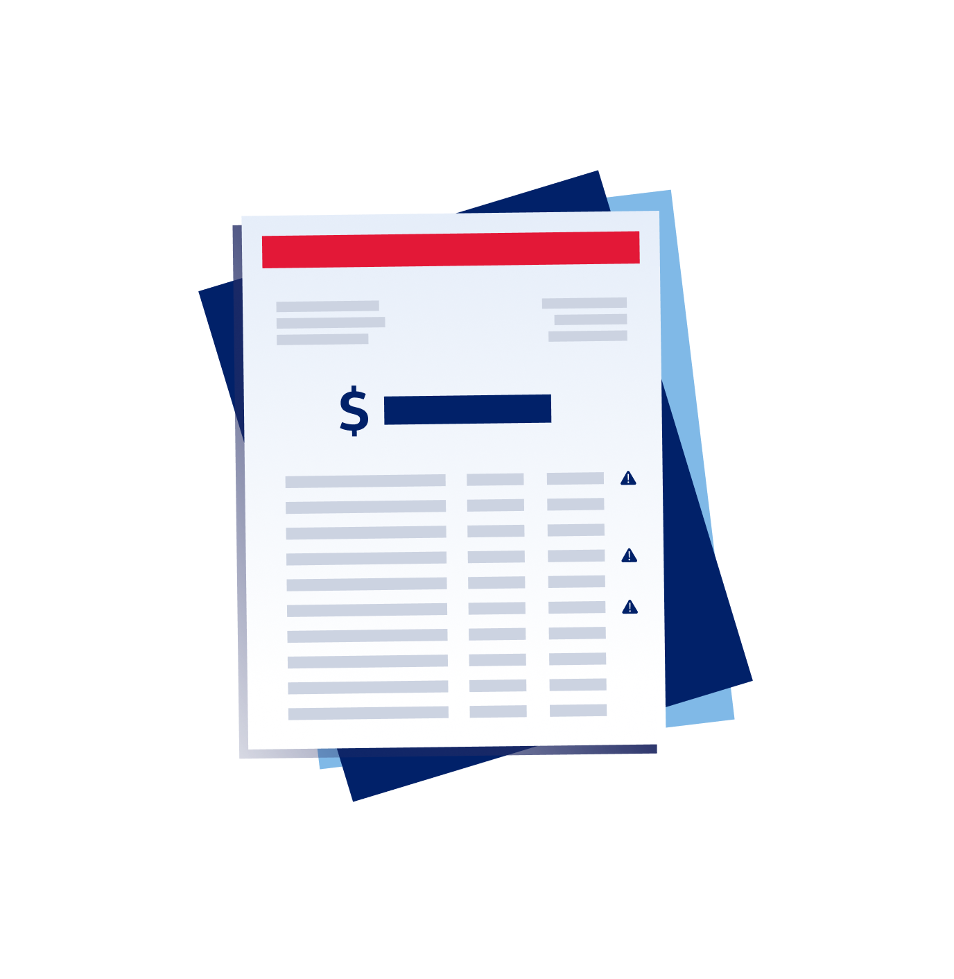 banking documents with mobile phone and calculator